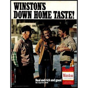 1971 Winston Cigarettes Vintage Print Ad Docks Dock Dockyard Marina Wall Art